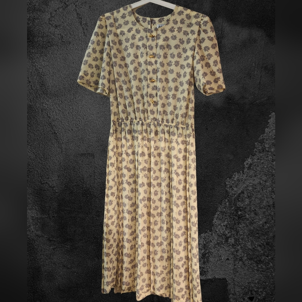 Lady Carol Petites New York Vintage Granny Core Cottage Core Boho Dress